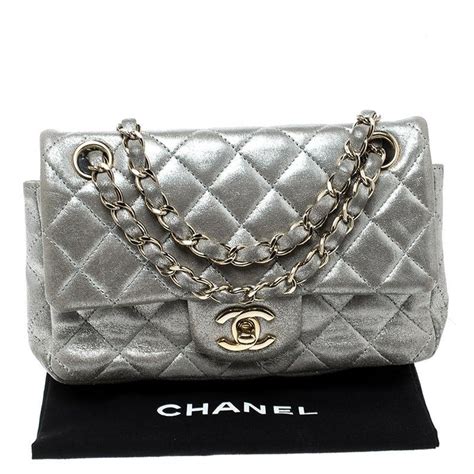 chanel silver hardware bag|chanel silver tone hardware handbags.